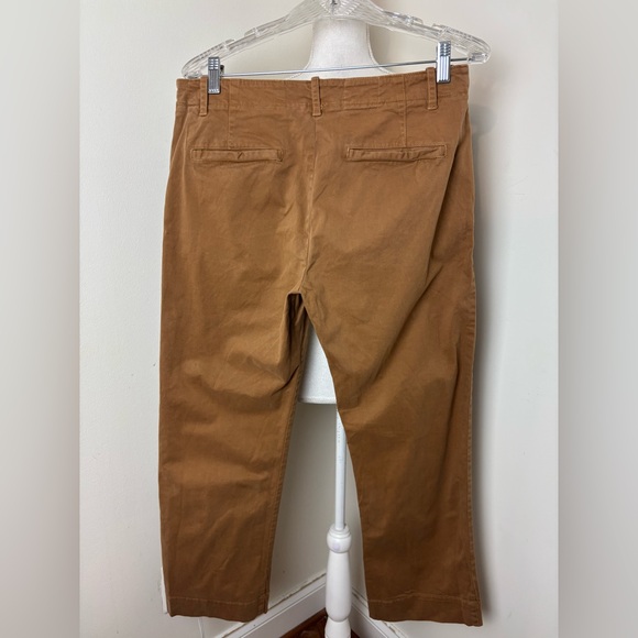 NILI LOTAN Tomboy cotton-blend twill straight-leg pants In Camel Size 4 - Picture 7 of 14